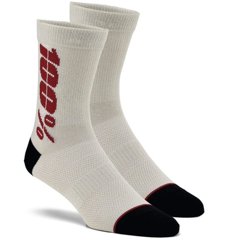 Ponožky 100% - USA  Rythym Merino Wool stříbrno-červené