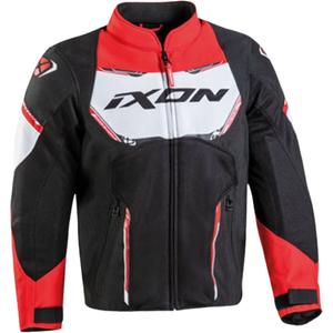 Dětská bunda na motorku IXON Striker Air černo-červeno-bílá