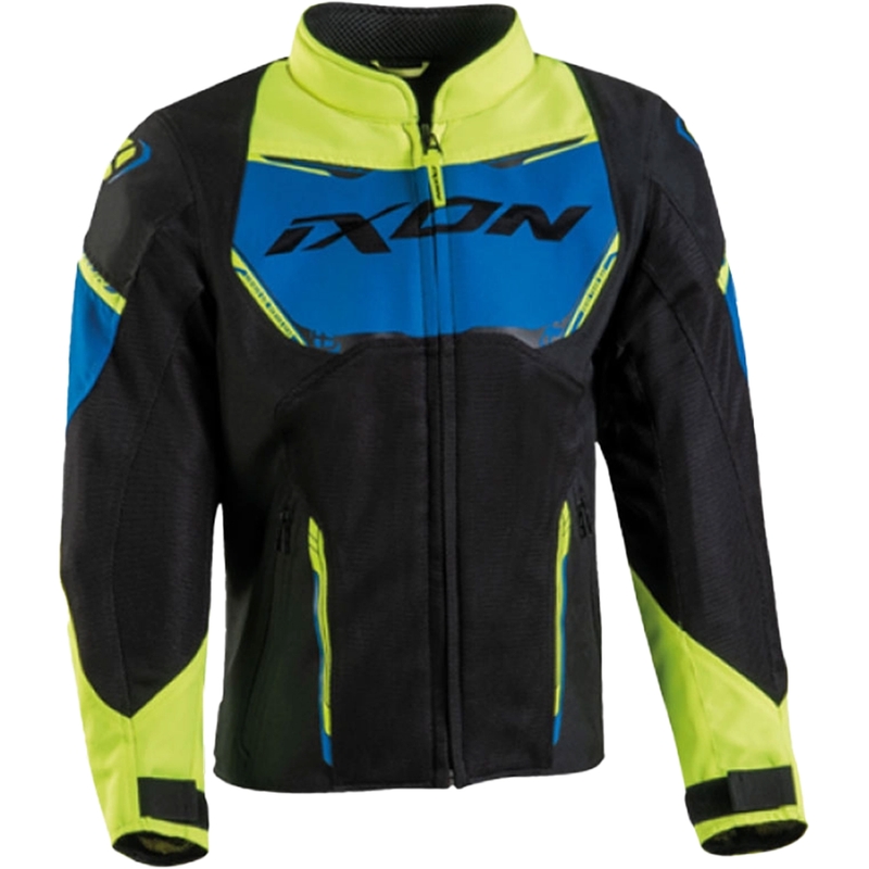Dětská bunda na motorku IXON Striker Air černo-modro-žlutá