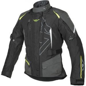 Dámská bunda na motorku Ayrton Teressa II černo-šedo-fluo žlutá