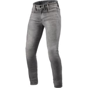 Extra zkrácené džíny na motorku Revit Piston 3 Skinny seprané šedé