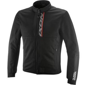 Bunda na motorku IXON Ostro černo-fluo červená