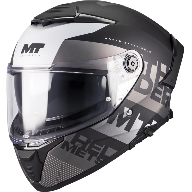 Integrální helma na motorku MT Thunder 4 SV Waves B2 matná černo-šedá
