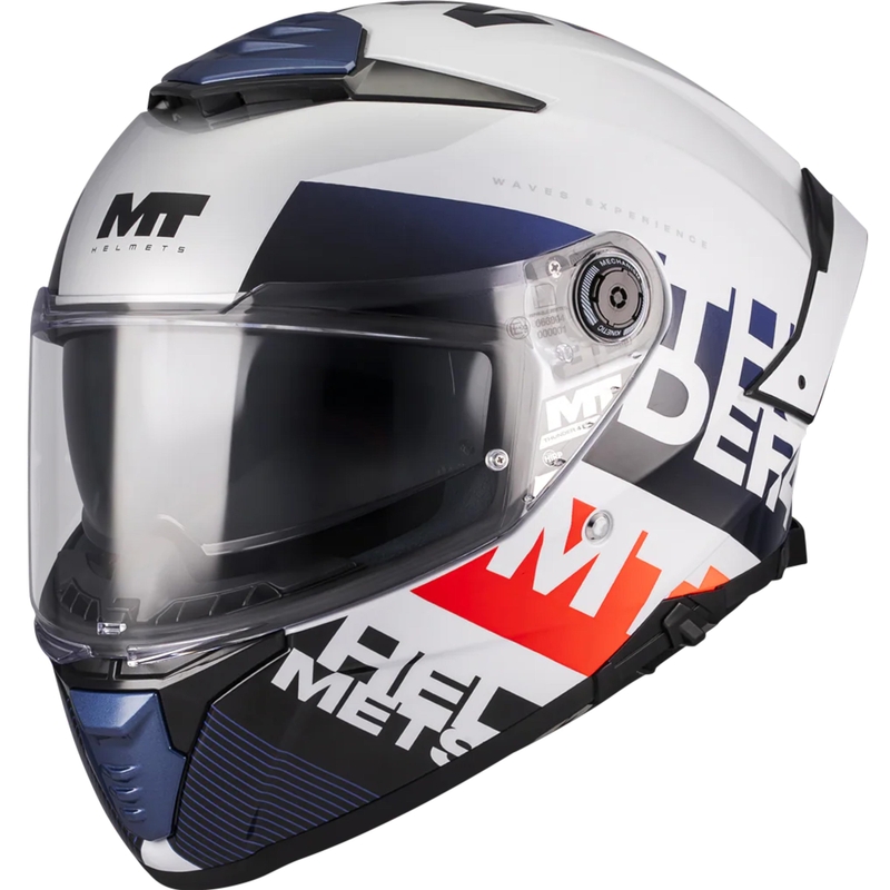 Integrální helma na motorku MT Thunder 4 SV Waves A17 bílo-modro-červená
