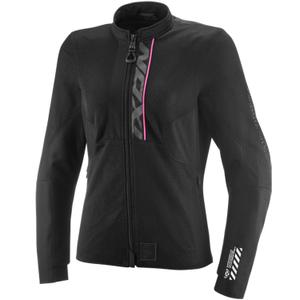 Dámská bunda na motorku IXON Ostro Lady černo-fluo růžová