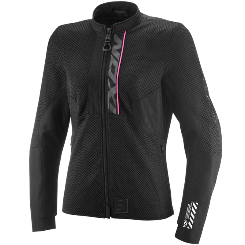 Dámská bunda na motorku IXON Ostro Lady černo-fluo růžová