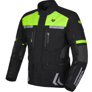 Bunda na motorku RSA Storm černo-šedo-fluo žlutá