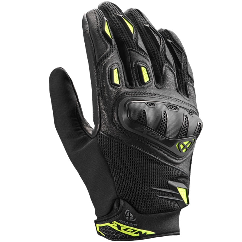 Rukavice na motorku IXON Rise Air 2 černo-fluo žluté