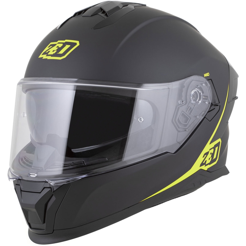 Integrální helma na motorku ZED K40 matná černo-fluo žlutá
