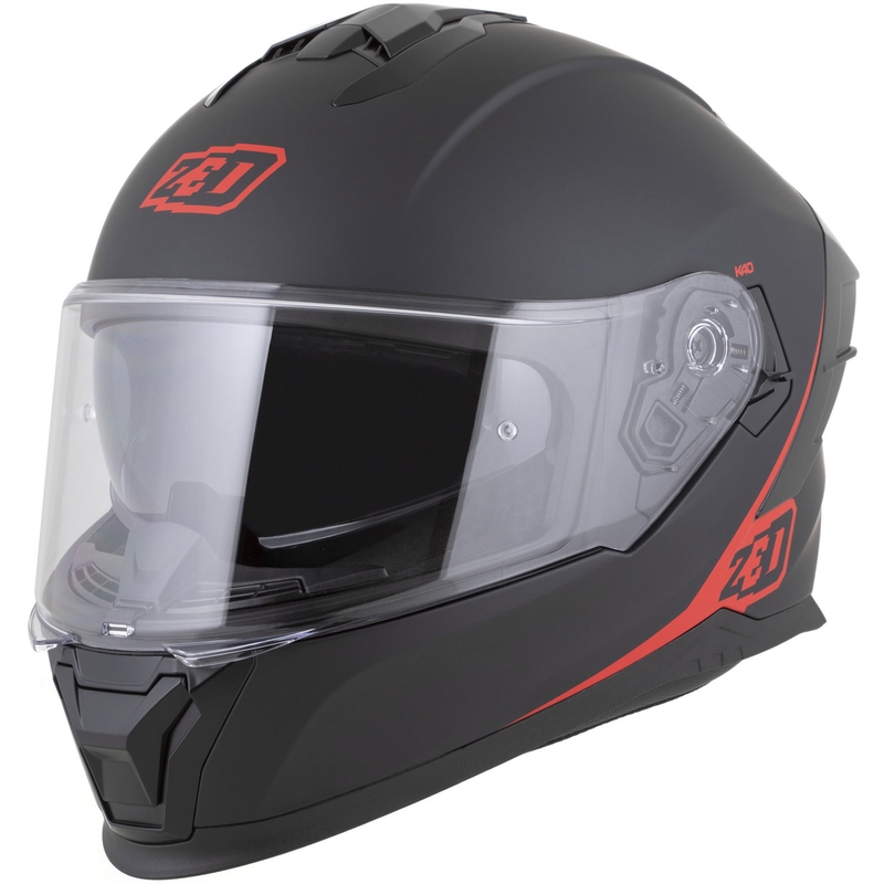 Integrální helma na motorku ZED K40 matná černo-červená