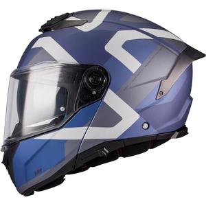Výklopná helma na motorku MT Atom 2 SV Dexter C2 matná modro-šedá