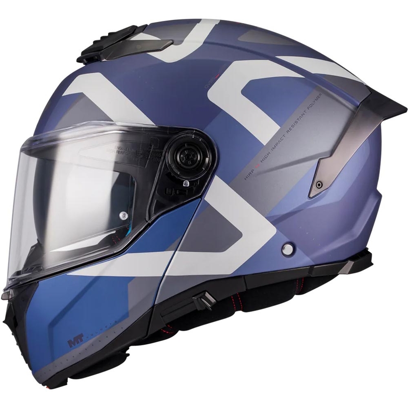 Výklopná helma na motorku MT Atom 2 SV Dexter C2 matná modro-šedá