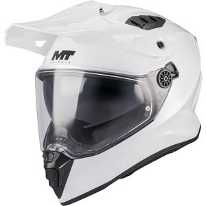 Enduro helma na motorku MT Track SV Pure A0 bílá