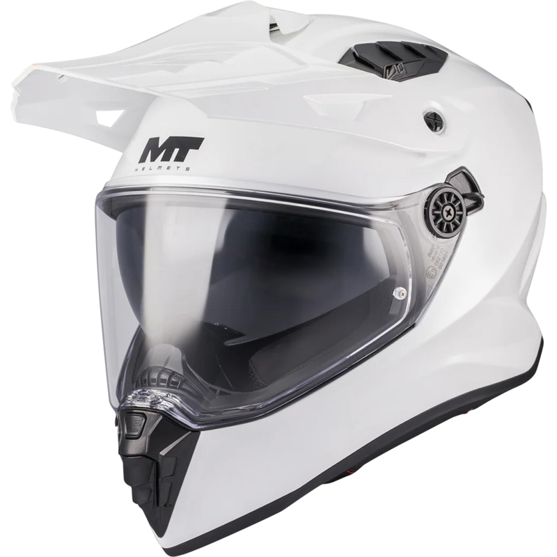 Enduro helma na motorku MT Track SV Pure A0 bílá
