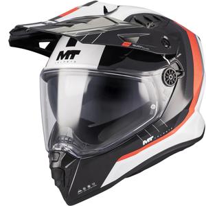 Enduro helma na motorku MT Track SV Nomad A15 bílo-černo-červená