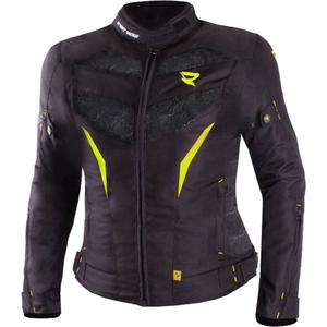 Dámská bunda na motorku Street Racer Rose černo-fluo žlutá