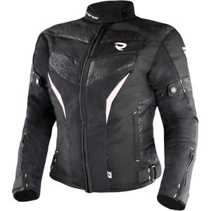 Dámská bunda na motorku Street Racer Rose Air černo-bílá