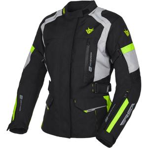 Dámská bunda na motorku RSA EXO 2 černo-šedo-fluo žlutá