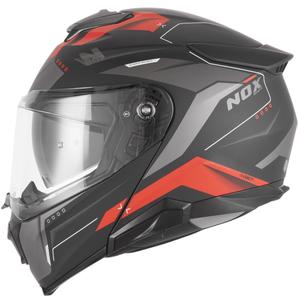 Výklopná helma na motorku NOX N967 Conquer matná černo-červená