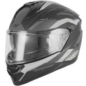 Integrální helma na motorku NOX N304-S REVO matná černo-stříbrná