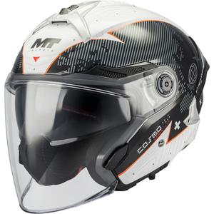 Otevřená helma na motorku MT Cosmo SV Layout A1 černo-šedá