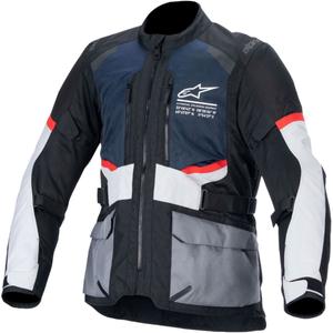 Bunda na motorku Alpinestars Andes Drystar tmavo modro-černo-světle šedá