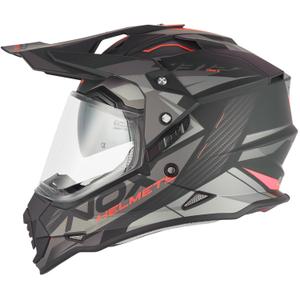 Enduro helma na motorku NOX N312 Track matná černo-červená