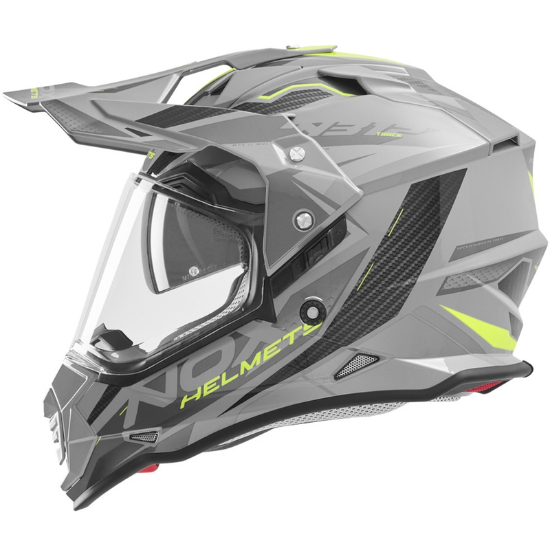 Enduro helma na motorku NOX N312 Track šedo-fluo žlutá