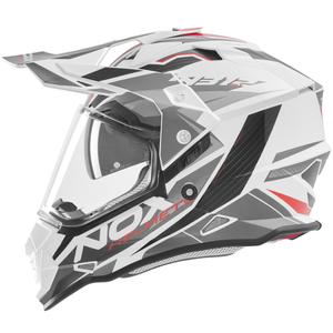 Enduro helma na motorku NOX N312 Track bílo-červená