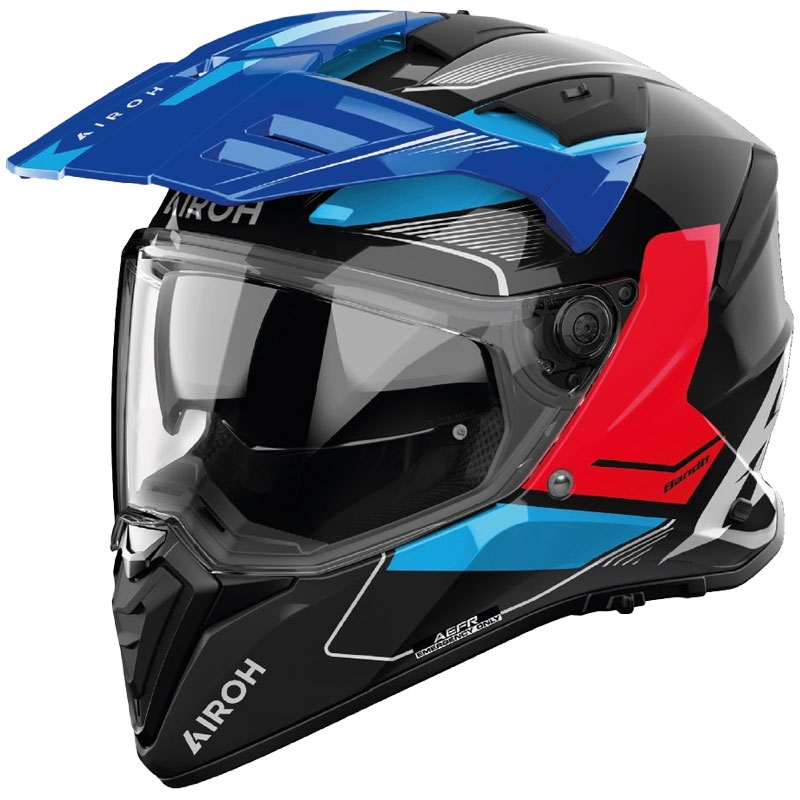 Enduro helma na motorku Airoh Bandit Tune modro-červená - II. jakost