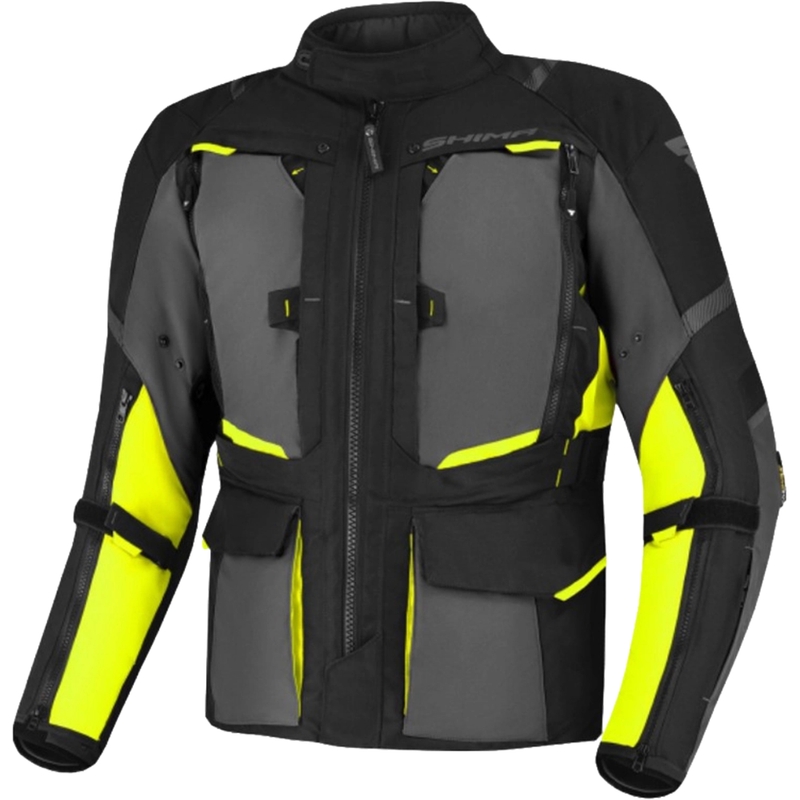Bunda na motorku Shima Hero 2.0 černo-šedo-fluo žlutá