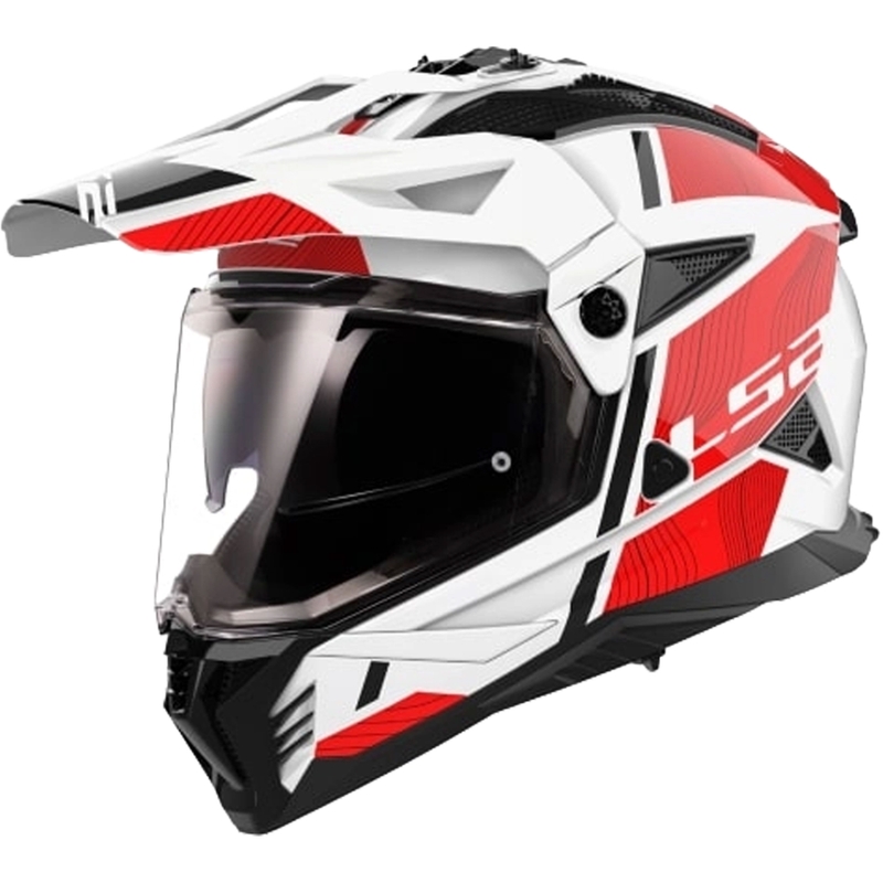 Enduro helma na motorku LS2 MX702 PIONEER II HILL bílo-červená