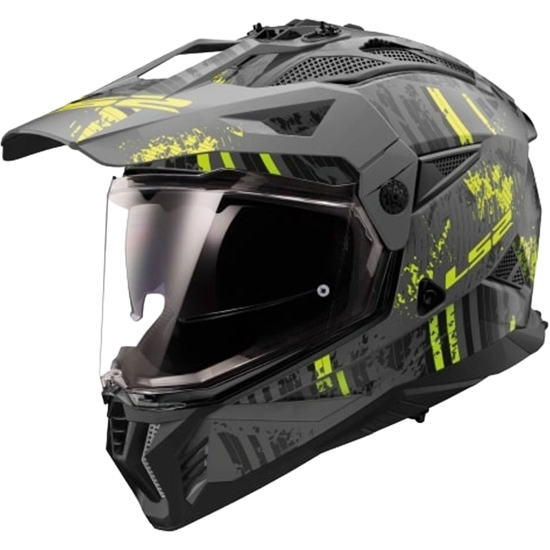 Enduro helma na motorku LS2 MX702 PIONEER II CRAZY černo-fluo žlutá