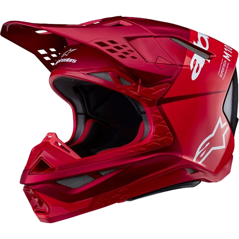 Motokrosová helma Alpinestars Supertech S-M10 Flood matná fluo červeno-červená