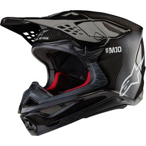 Motokrosová helma Alpinestars Supertech S-M10 Solid lesklý karbon