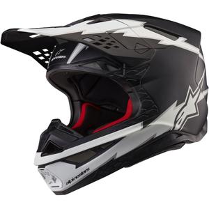 Motokrosová helma Alpinestars Supertech S-M10 Ampress matná černo-bílá