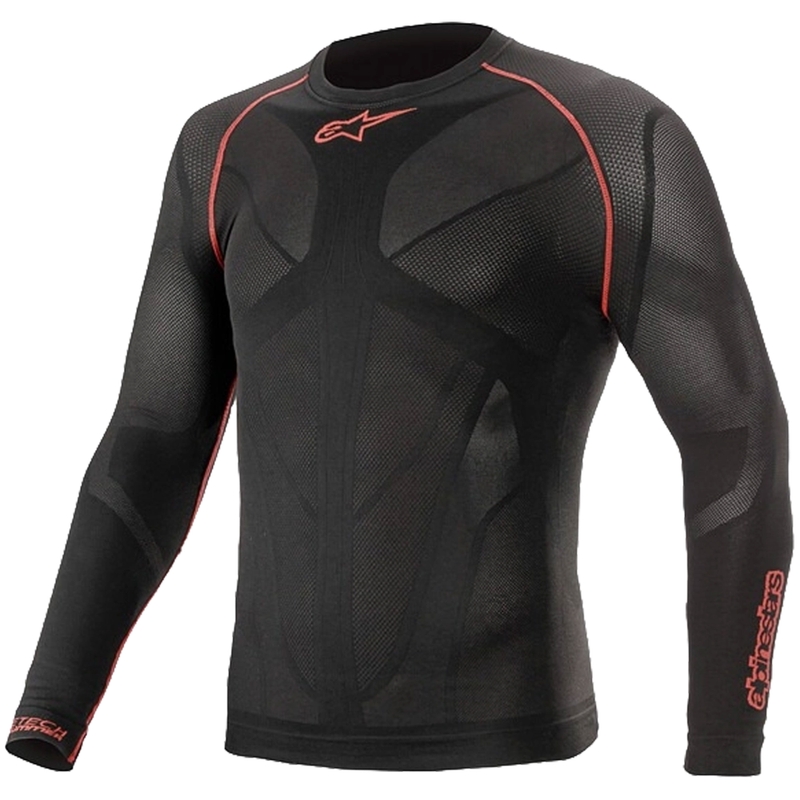 Termotriko s dlouhým rukávem Alpinestars Ride Tech Summer černo-červené