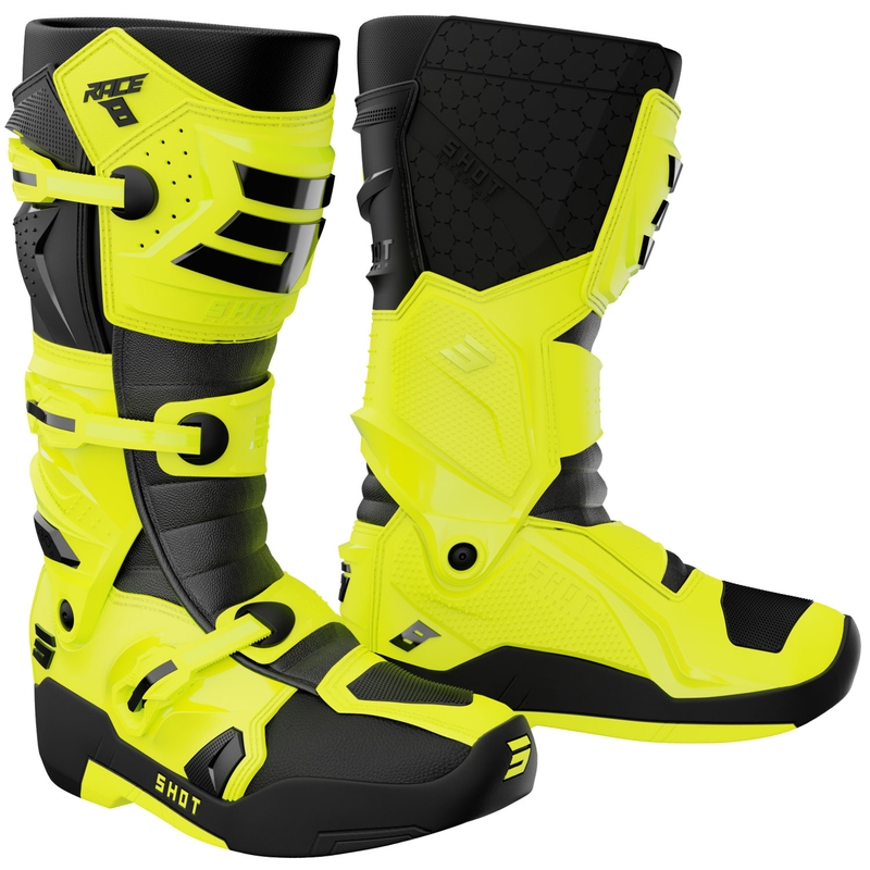 Motokrosové boty Shot Race 8 fluo žluté