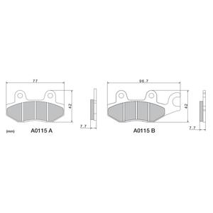 Brzdové destičky NISSIN semi-metalická směs M501-375 2 ks