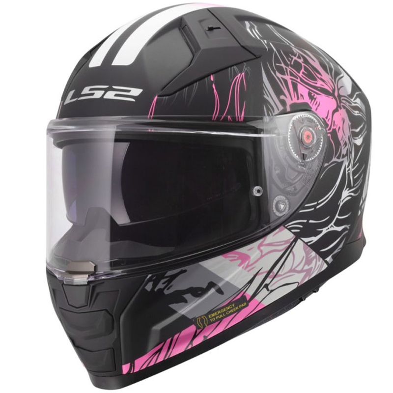 Integrální helma na motorku LS2 FF811 Vector II Darflo matná černo-růžová