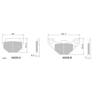 Brzdové destičky NISSIN semi-metalická směs M501-389 2 ks