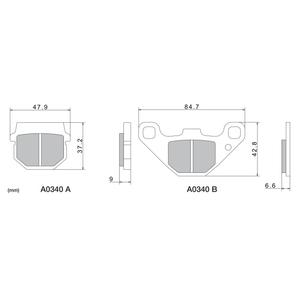Brzdové destičky NISSIN semi-metalická směs M501-390 2 ks