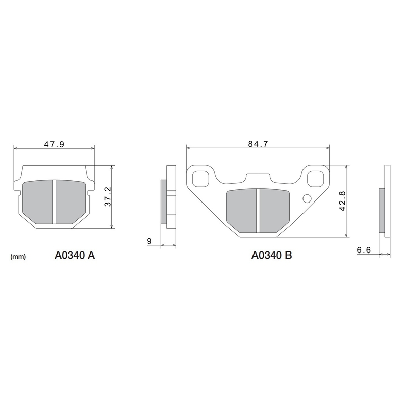 Brzdové destičky NISSIN semi-metalická směs M501-390 2 ks