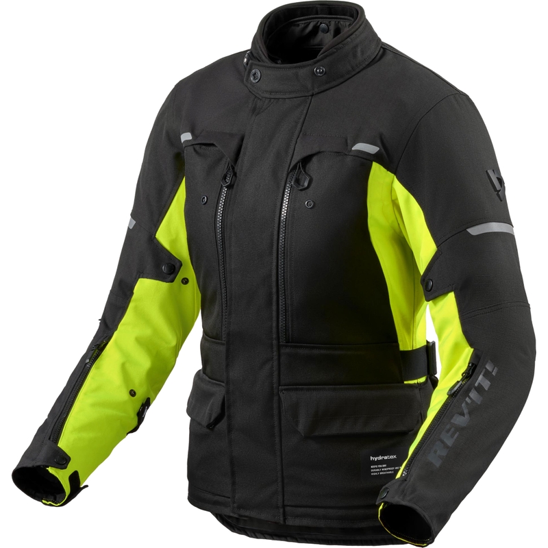 Dámská bunda na motorku Revit Outback 5 H2O černo-fluo žlutá