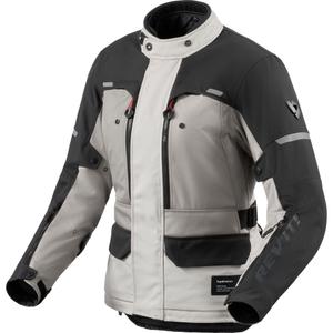 Dámská bunda na motorku Revit Outback 5 H2O stříbrno-černá