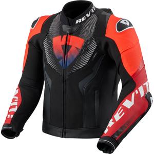 Kožená bunda na motorku Revit Hyperspeed 3 PRO černo-červená