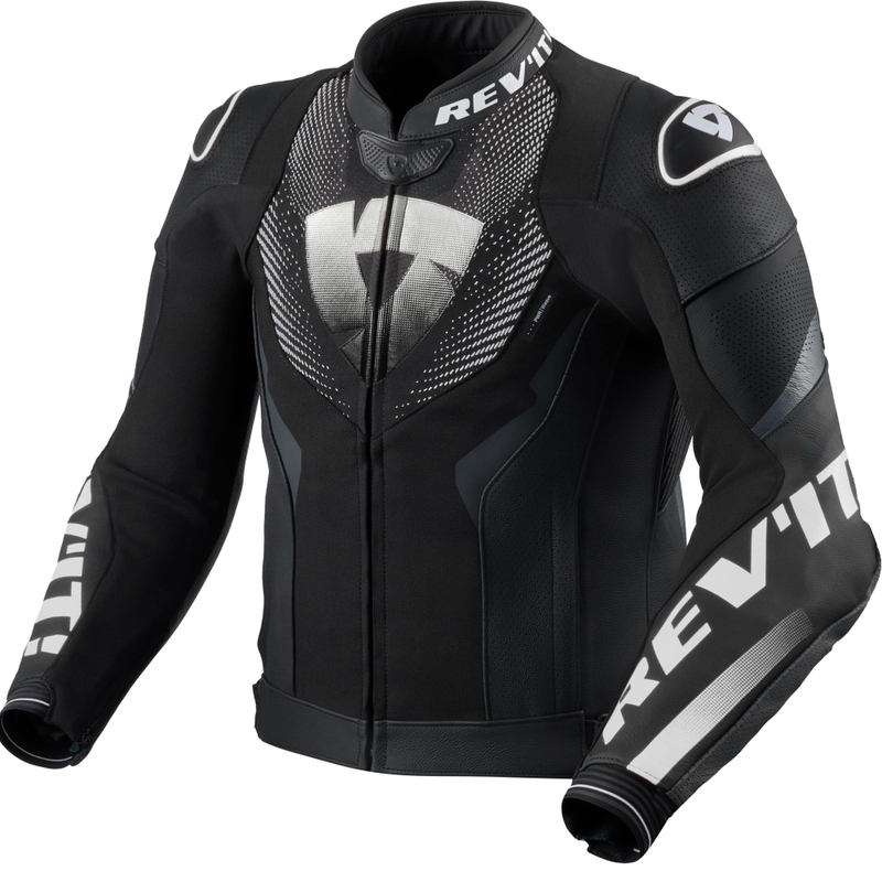 Kožená bunda na motorku Revit Hyperspeed 3 Air černo-bílá