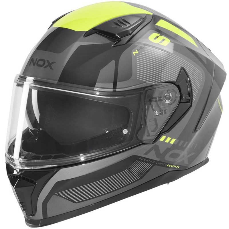 Integrální helma na motorku NOX N402 Mentor černo-fluo žlutá