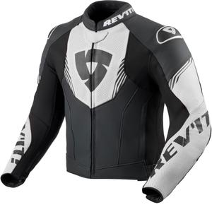 Kožená bunda na motorku Revit Argon 3 černo-bílá