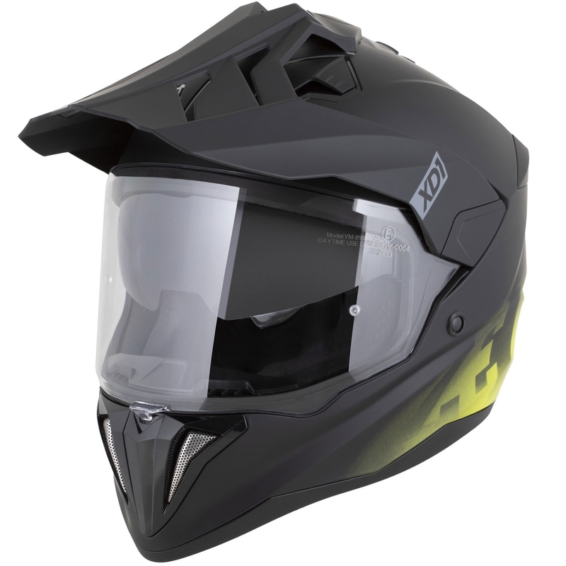 Enduro helma na motorku ZED XD1 matná černo-fluo žlutá